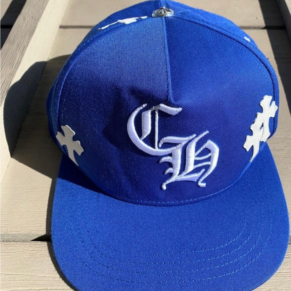 Chrome Hearts Cross Patch Blue Hat